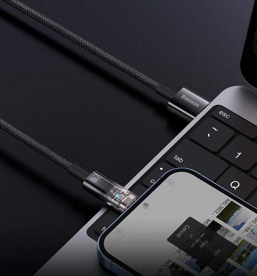 Cabo USB 2.4A para iPhone com Desligamento Automático Baseus