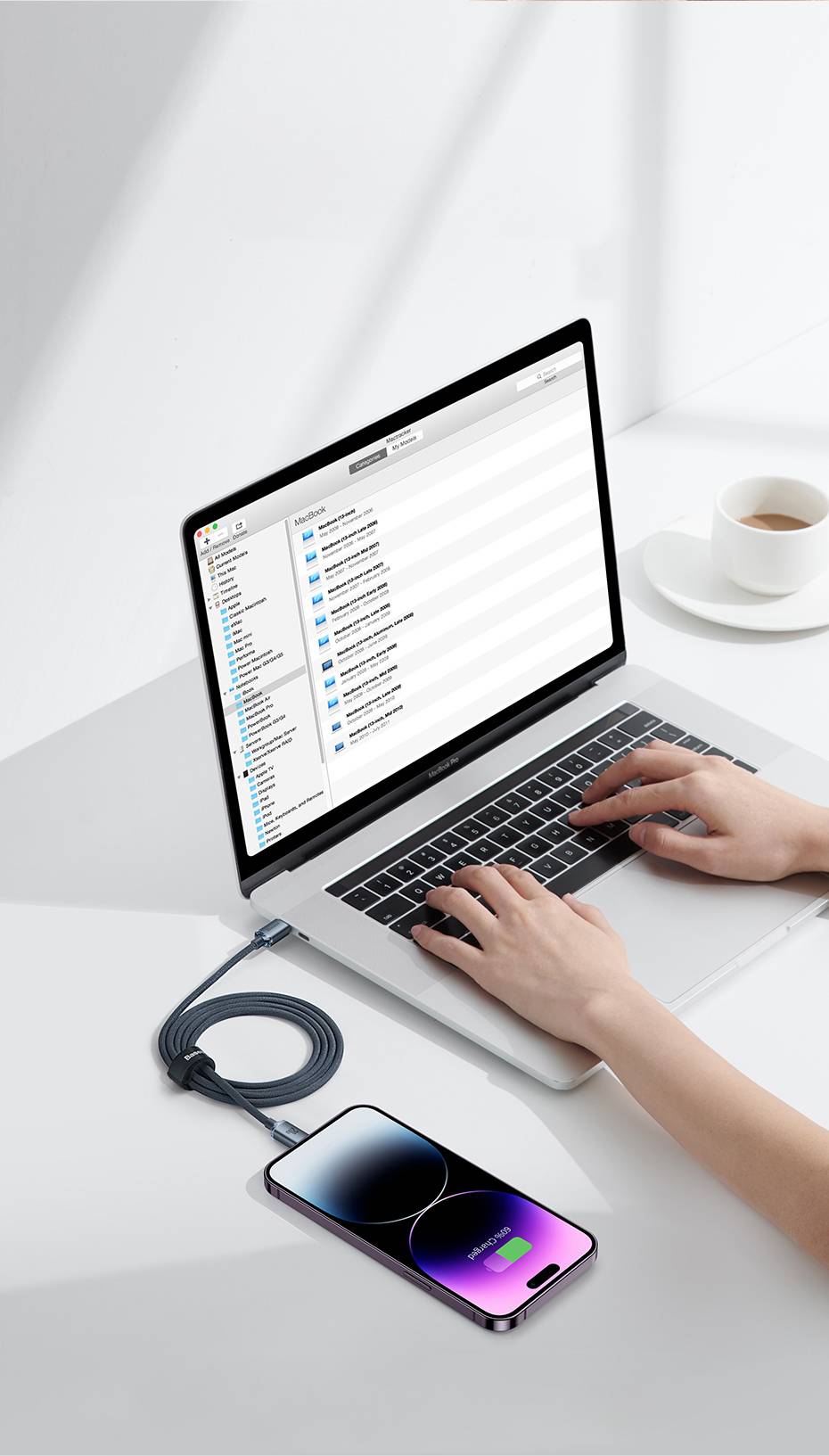 Cabo USB C para Apple 20W Baseus
