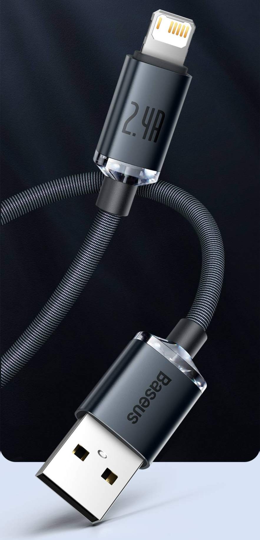 Cabo USB 2.4A para iPhone Design Translúcido Baseus