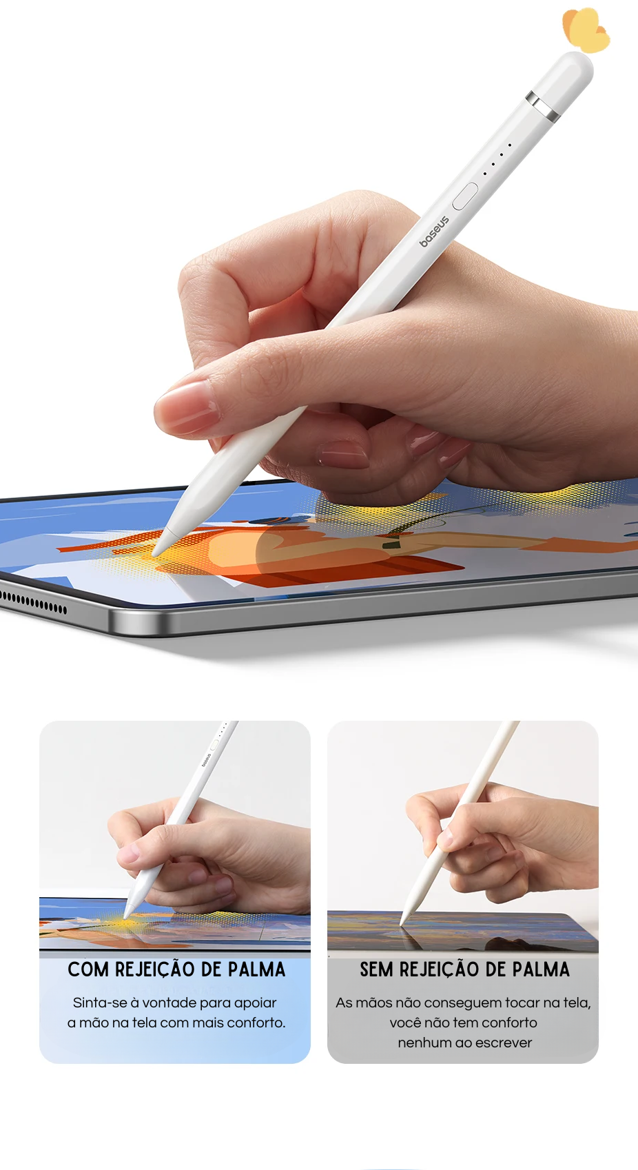 Caneta Capacitiva Stylus Plug-in Baseus