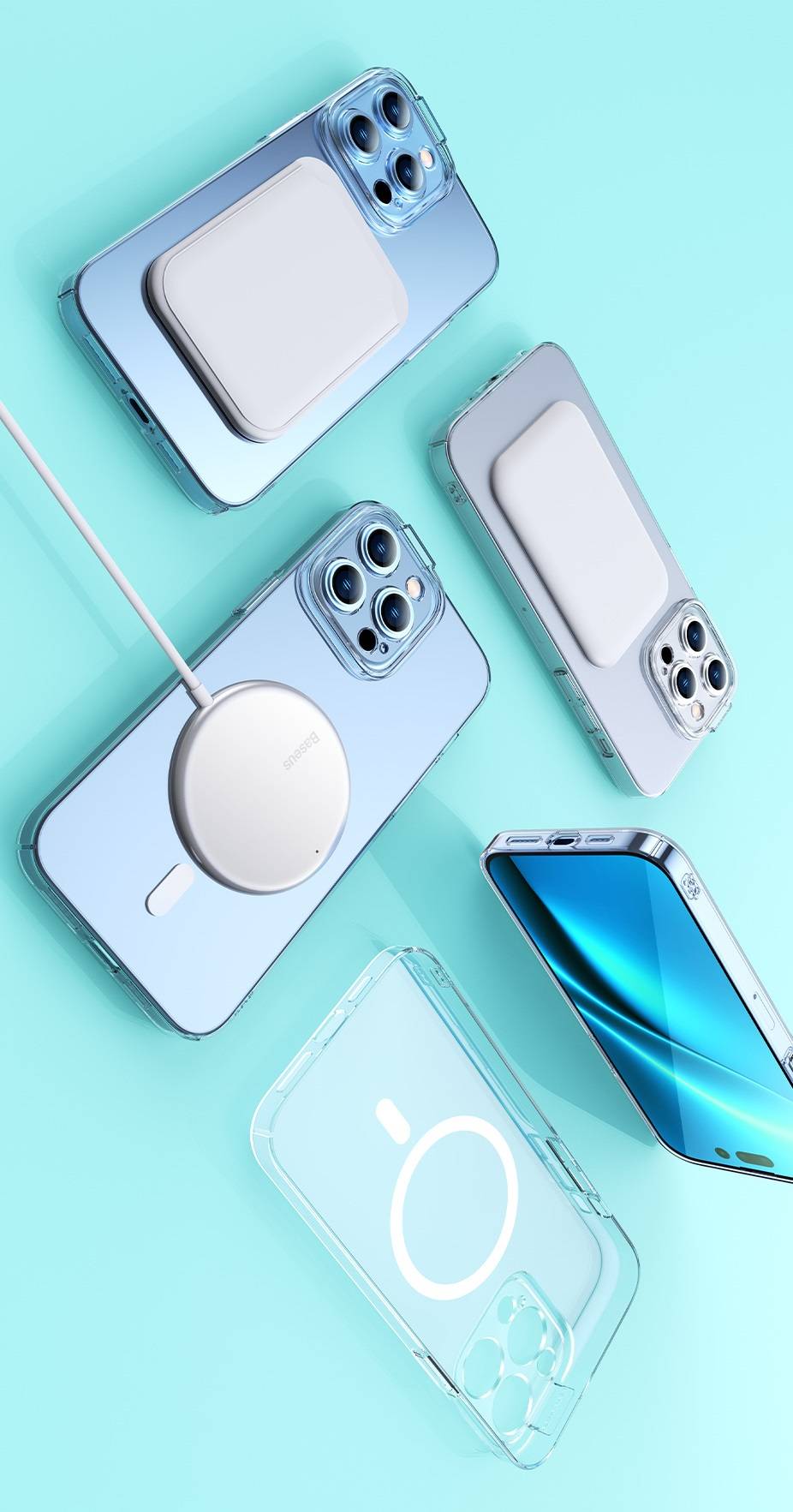Capa Magnética Transparente para iPhone 14 Baseus