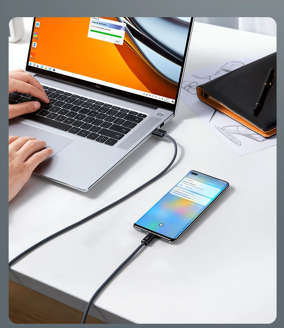 Cabo USB C 100W 6A Dados e Carregamento Rápido Baseus