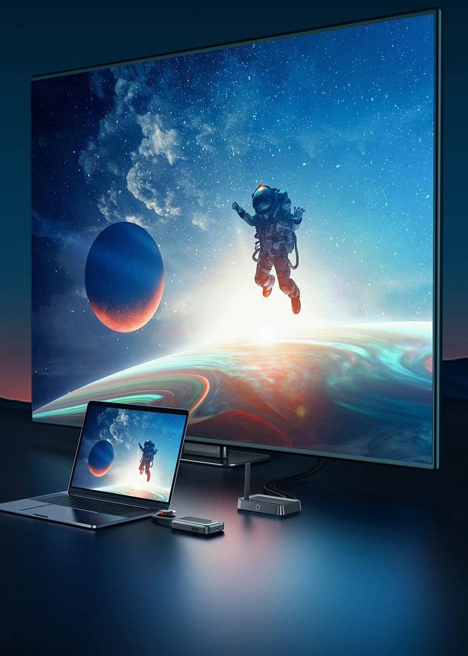 Transmissor e Receptor de vídeo sem fio HDMI USB-C 35m Baseus