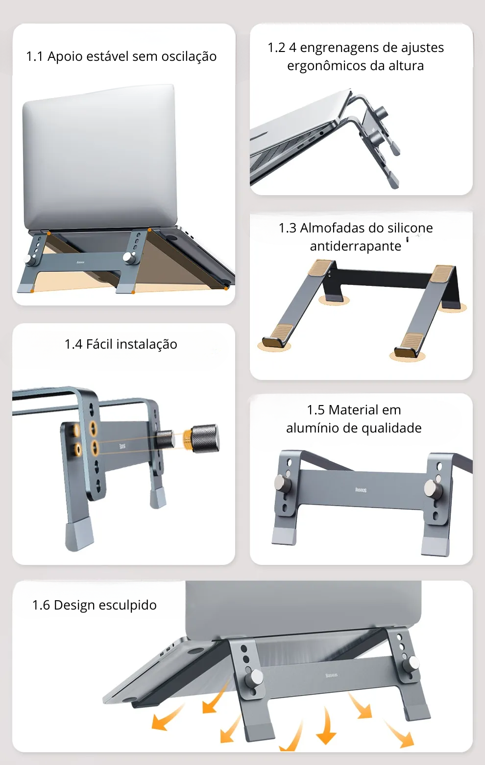 Suporte Ajustável para Laptop Baseus