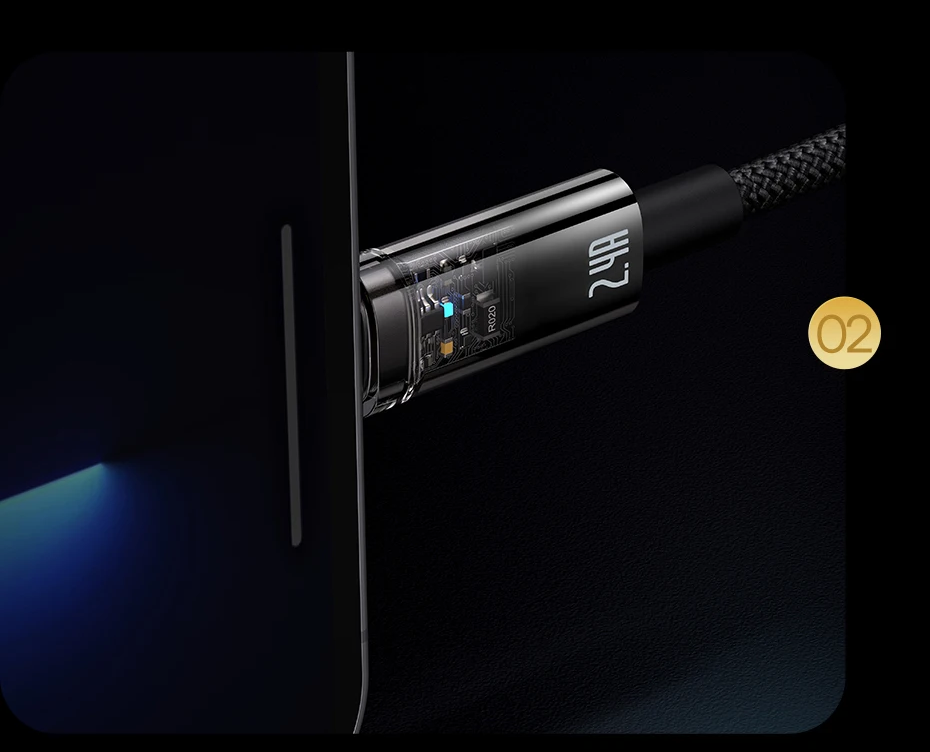 Cabo USB 2.4A para iPhone com Desligamento Automático Baseus
