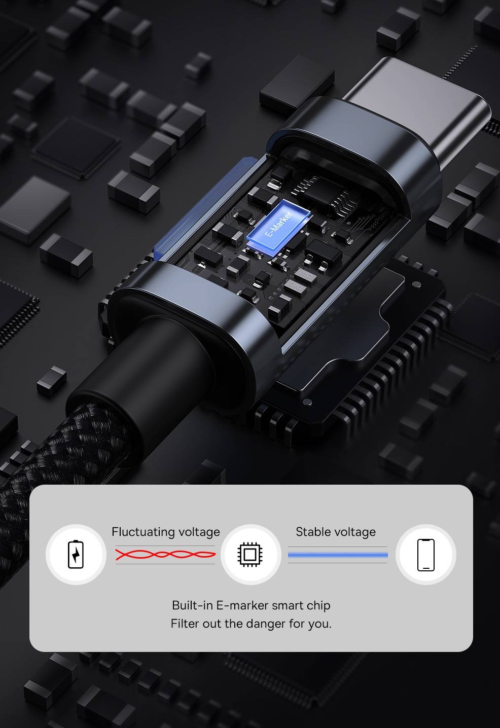 Cabo USB C 100W Ultra Rápido Baseus