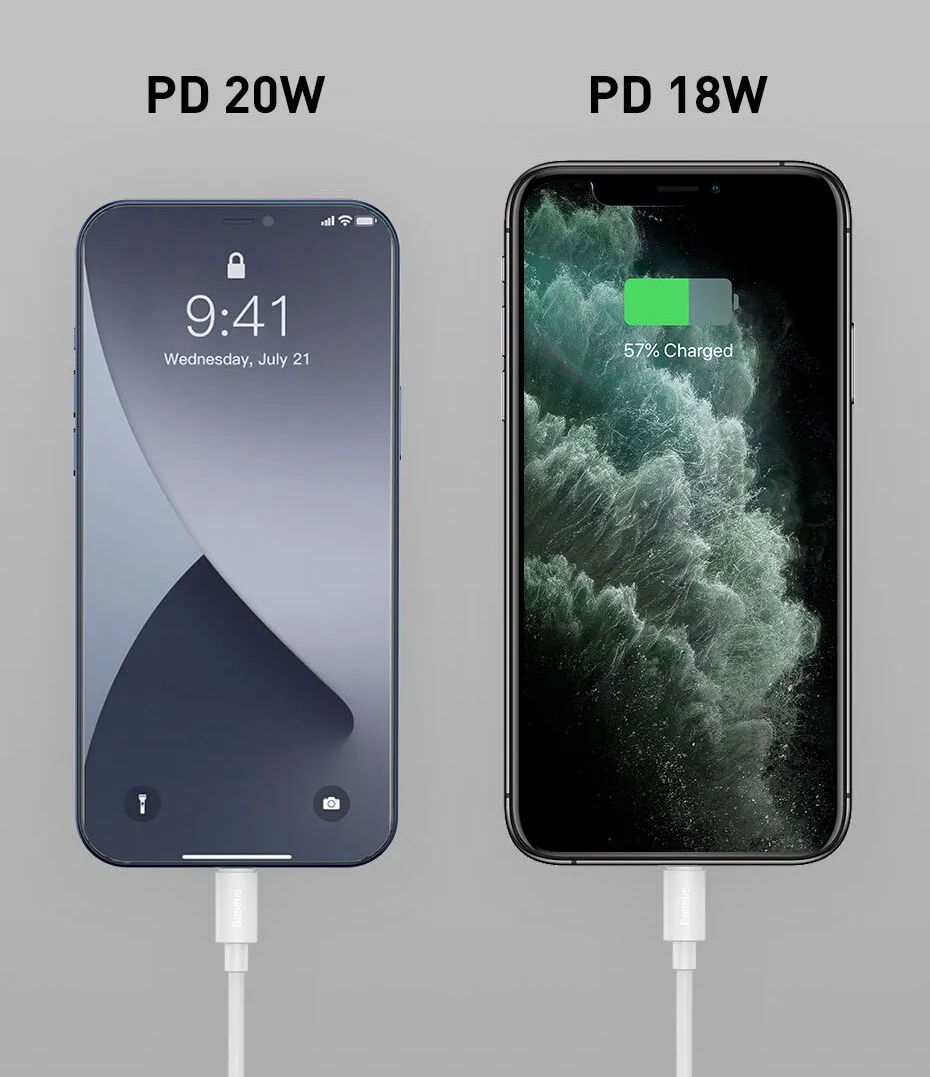 Cabo USB C para iPhone 20W Baseus