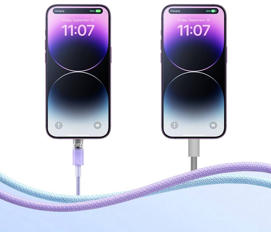 Cabo USB para iPhone 20W com Controle de Temperatura Baseus