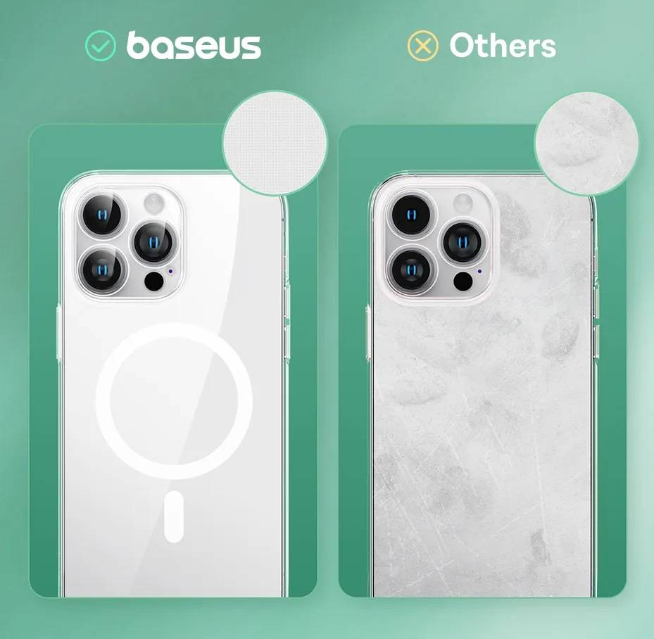 Kit Capa Transparente Magnética para iPhone 15 + Película Baseus