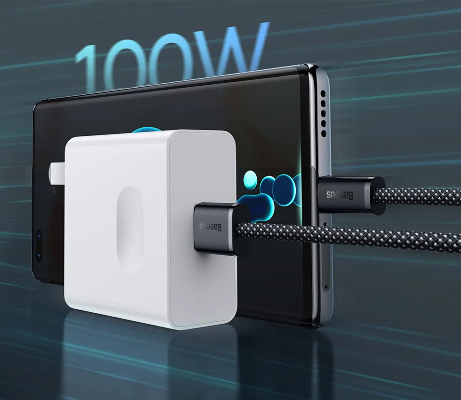 Cabo USB C 100W 6A Dados e Carregamento Rápido Baseus