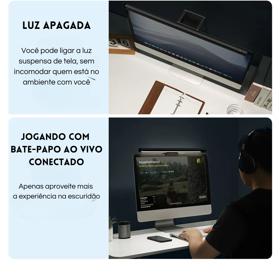 Luminária USB de LED Assimétrica Fighting Pro Baseus