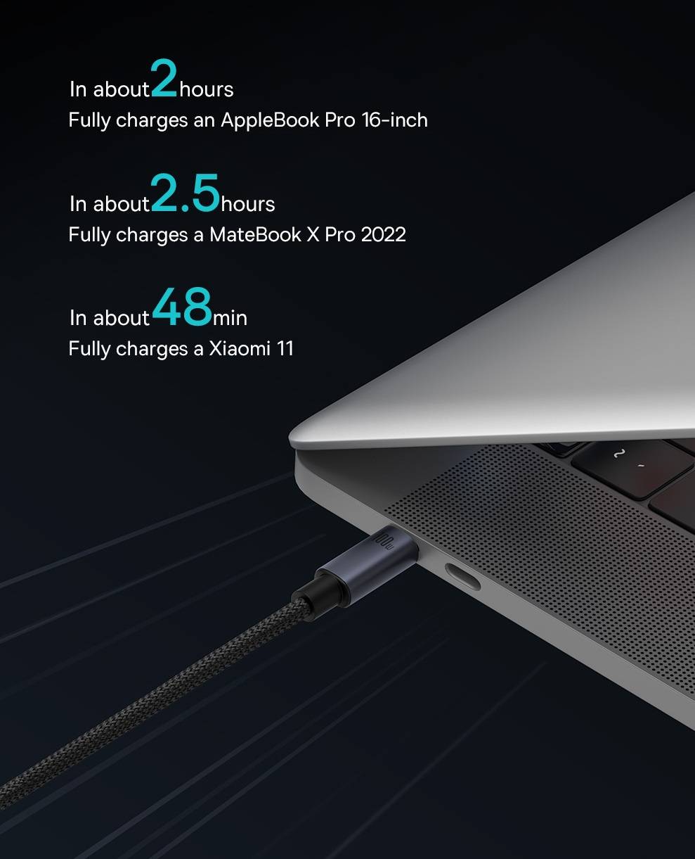 Cabo USB C 100W Ultra Rápido Baseus