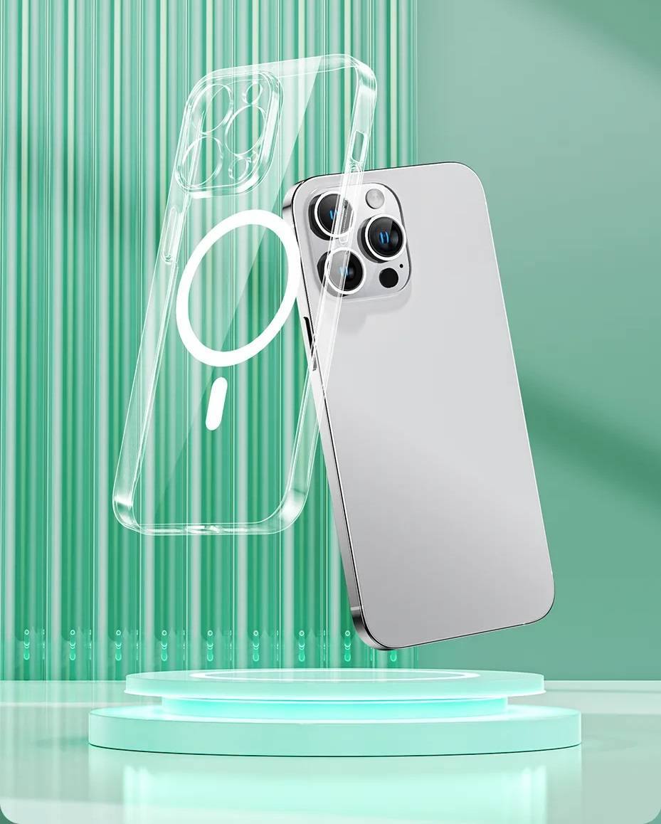 Kit Capa Transparente Magnética para iPhone 15 + Película Baseus