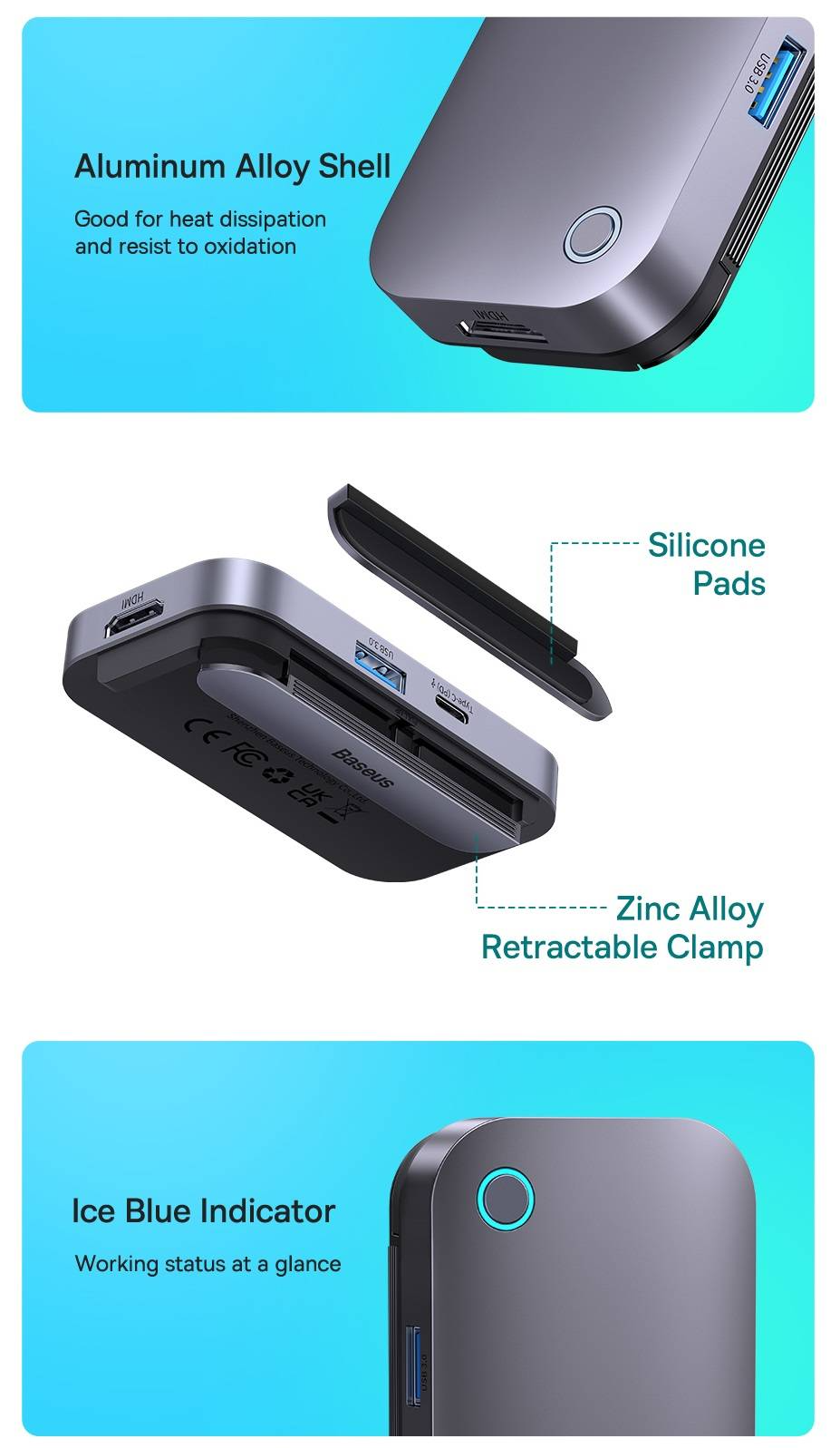 Hub Adaptador USB C PadJoy Baseus