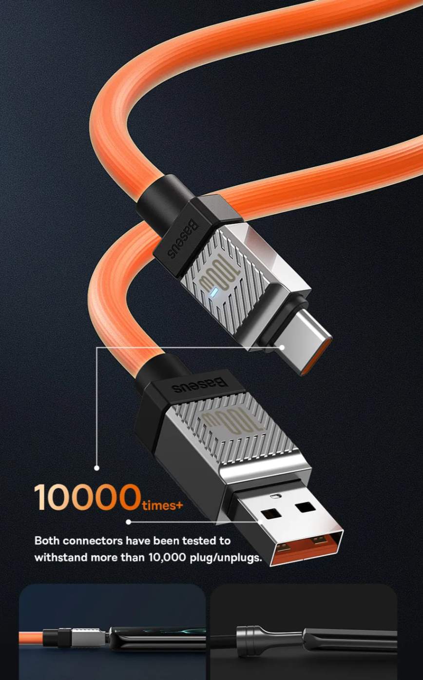 Cabo USB C de Carregamento Rápido 100W Baseus