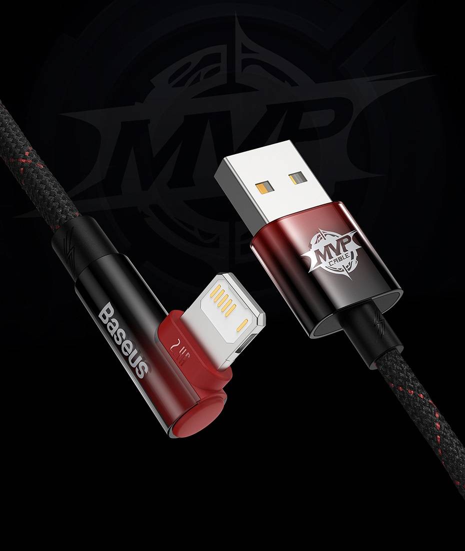 Cabo USB para iPhone 90º MVP 2.4A Baseus