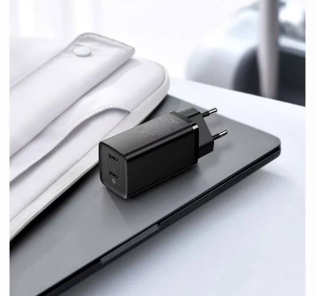 Carregador 65W GaN2 Porta Dupla USB Tipo C Baseus