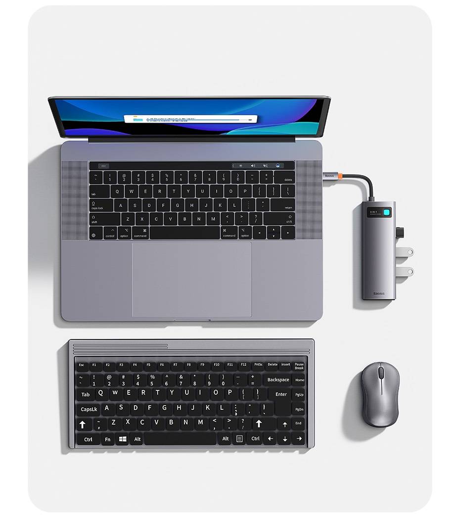 Hub USB C HDMI RJ45 60Hz Atualizado Baseus