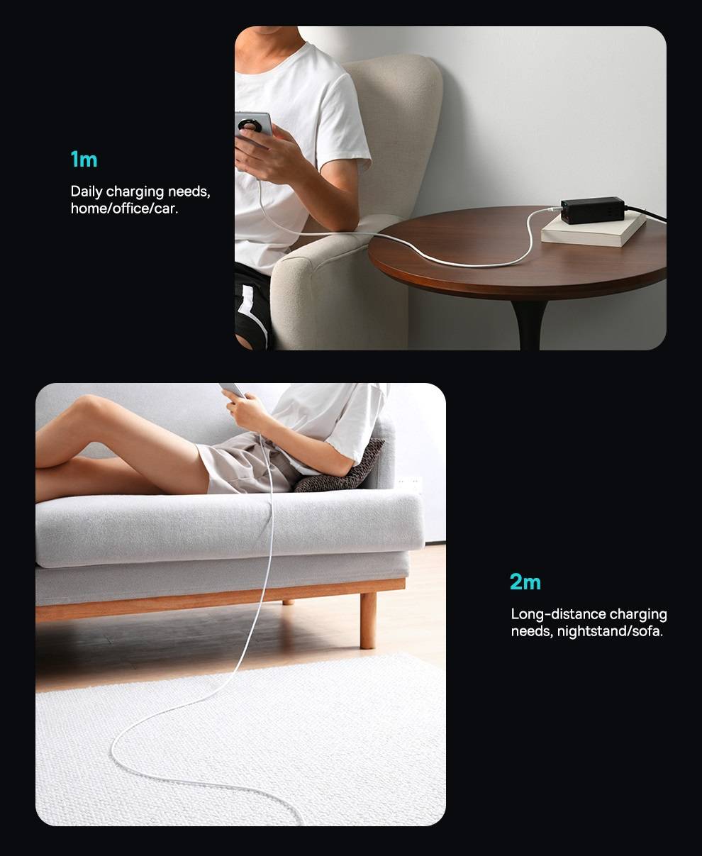 Cabo USB C 100W Ultra Rápido Baseus