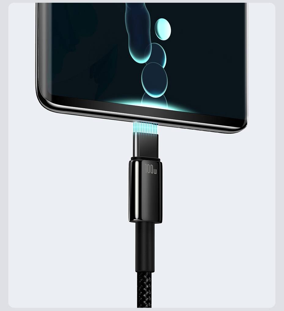 Cabo USB para Tipo C 100W 6A Dados e Carregamento Rápido Baseus
