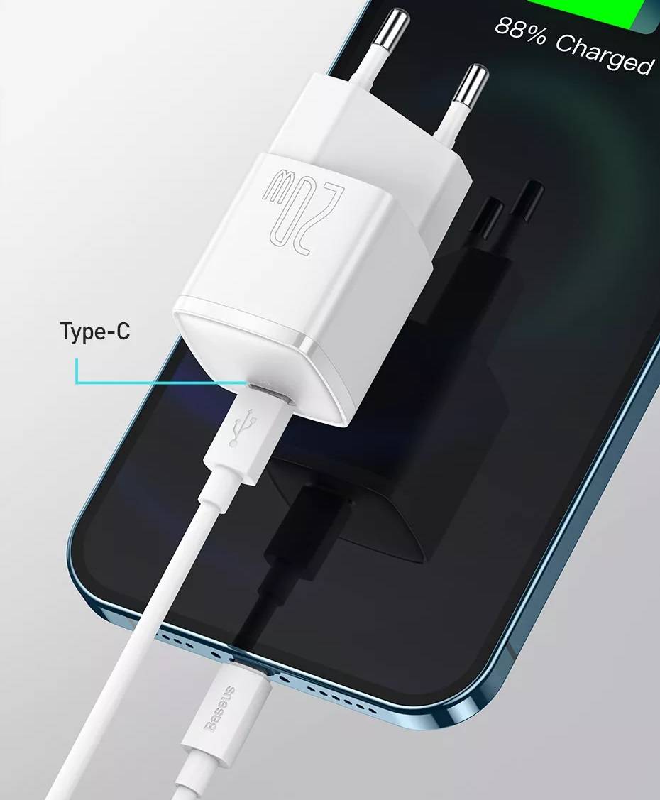Carregador Mini 20W Tipo C Baseus
