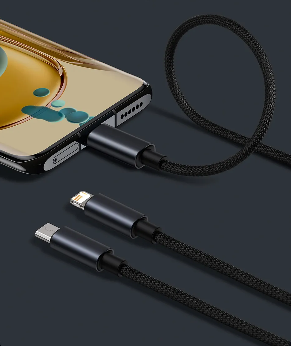 Cabo USB 3 em 1 Modelo Minimalista 1,2m Baseus