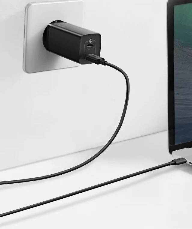 Carregador 65W GaN2 Porta Dupla USB Tipo C Baseus