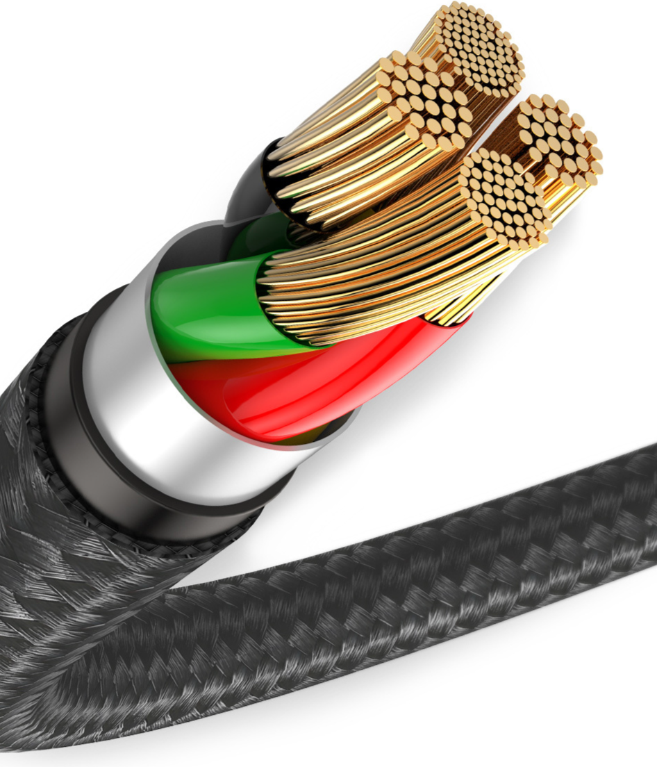 Cabo USB Tipo C 3A LED Colorido Baseus
