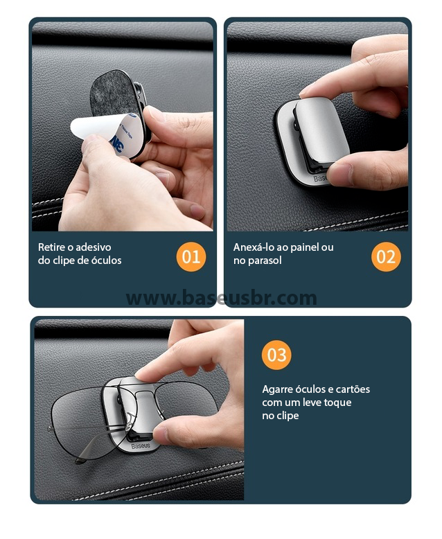 Suporte de óculos para carro Baseus