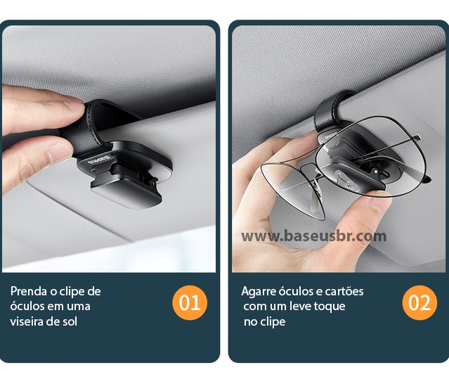 Suporte de óculos para carro Baseus