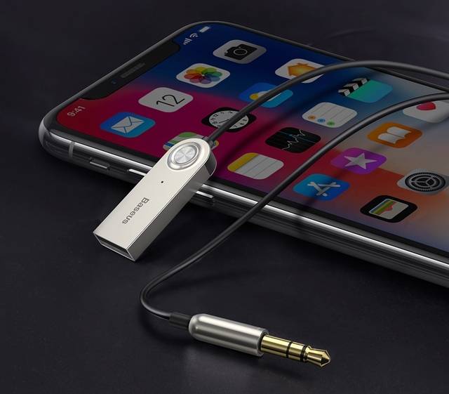 Receptor Transmissor Áudio Bluetooth Sem Fio Saída P2 Baseus