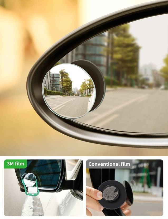 Retrovisor Convexo Espelho Ponto Cego 360º Grande Angular 2Pcs Baseus