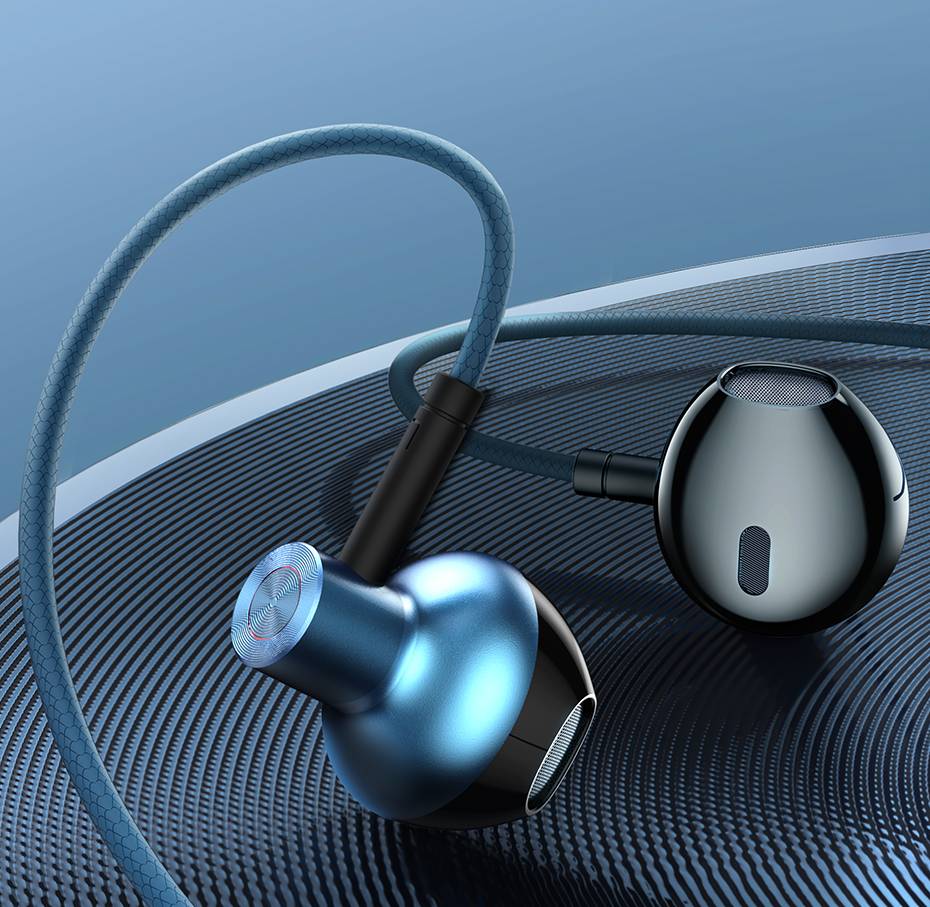 Fone de ouvido intra-auricular esportivo com microfone H19 6D Baseus