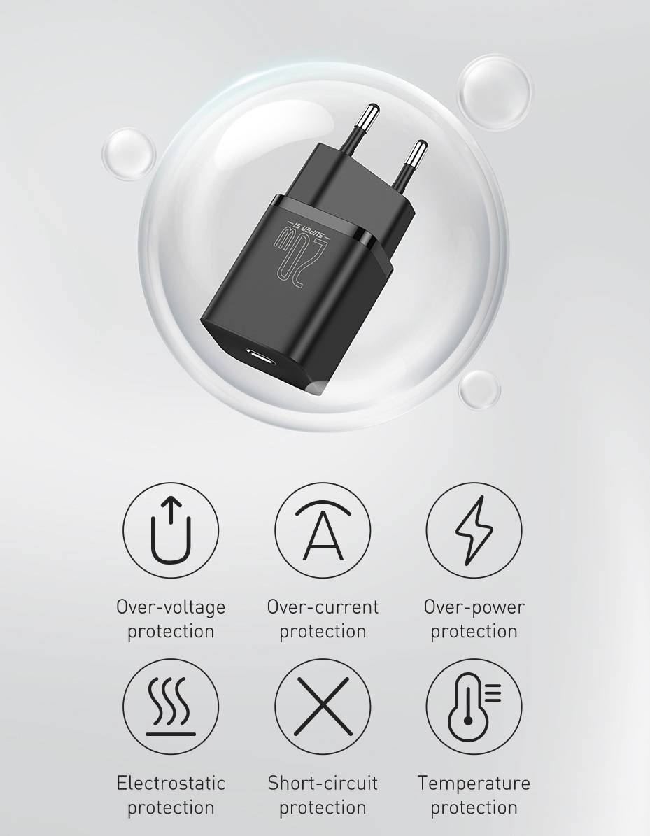 Kit Carregador 20W Tipo C com Cabo para iPhone Baseus