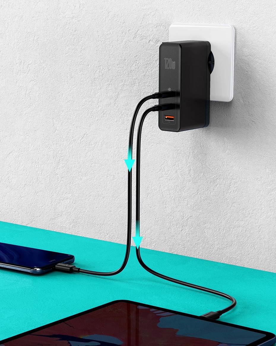 Carregador GaN 120w Baseus