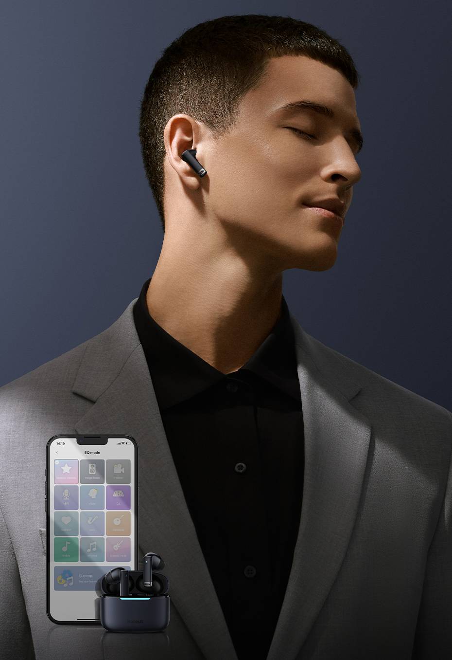 Fone de ouvido sem fio Bowie e9 Bluetooth 5.3 Baseus