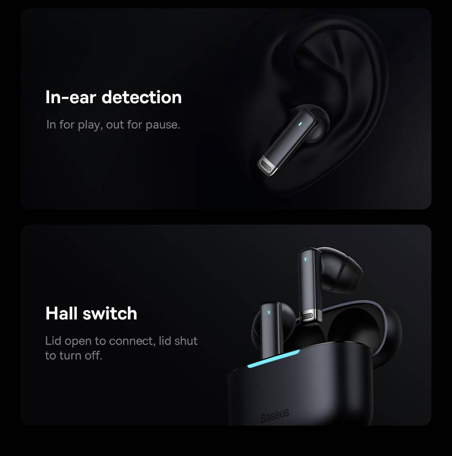 Fone de ouvido sem fio Bowie e9 Bluetooth 5.3 Baseus
