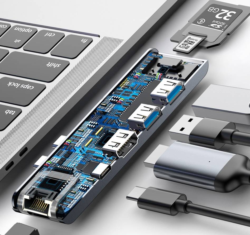 Hub Duplo USB C 7 em 1 Baseus