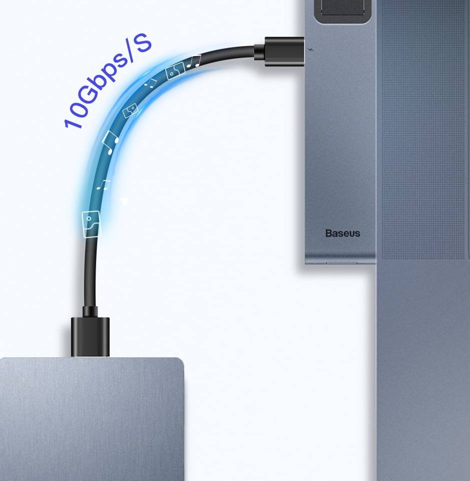 Hub Duplo USB C 7 em 1 Baseus