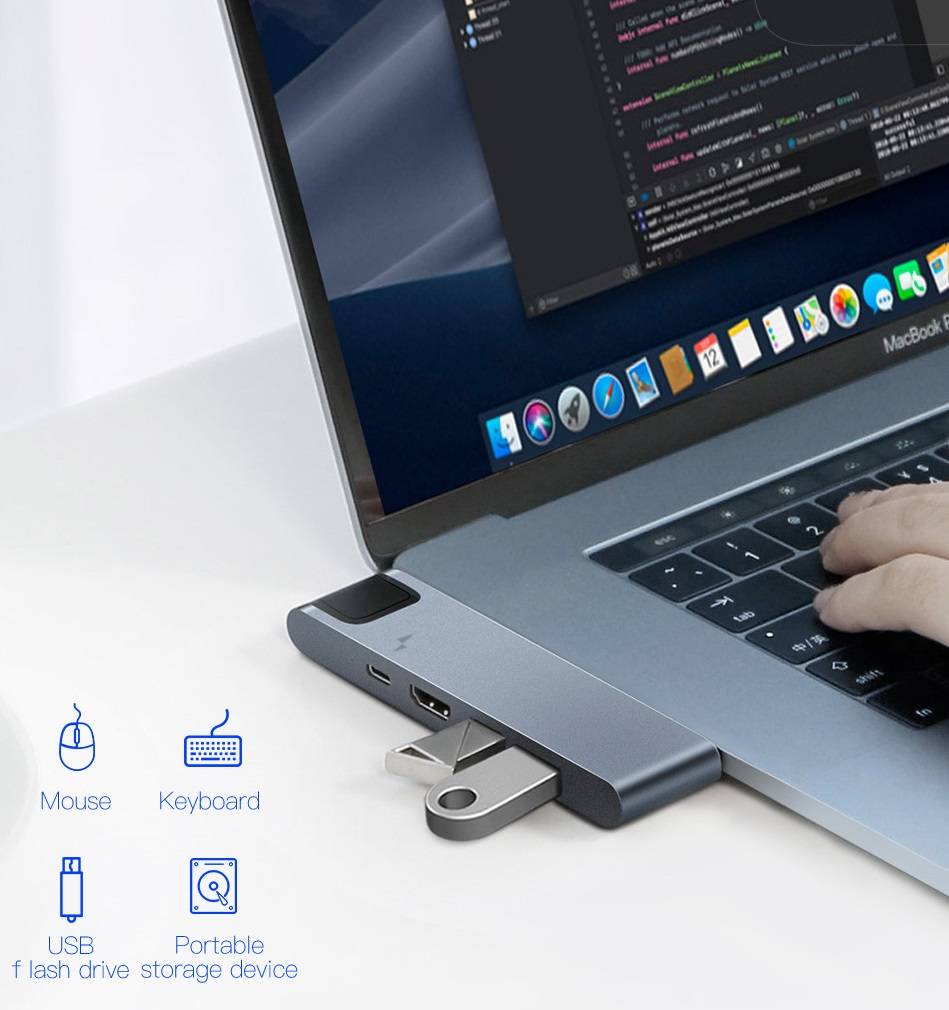 Hub Duplo USB C 7 em 1 Baseus
