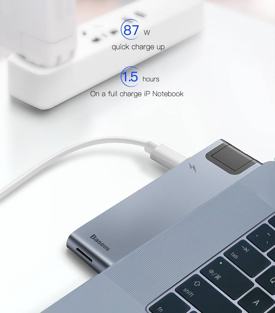 Hub Duplo USB C 7 em 1 Baseus