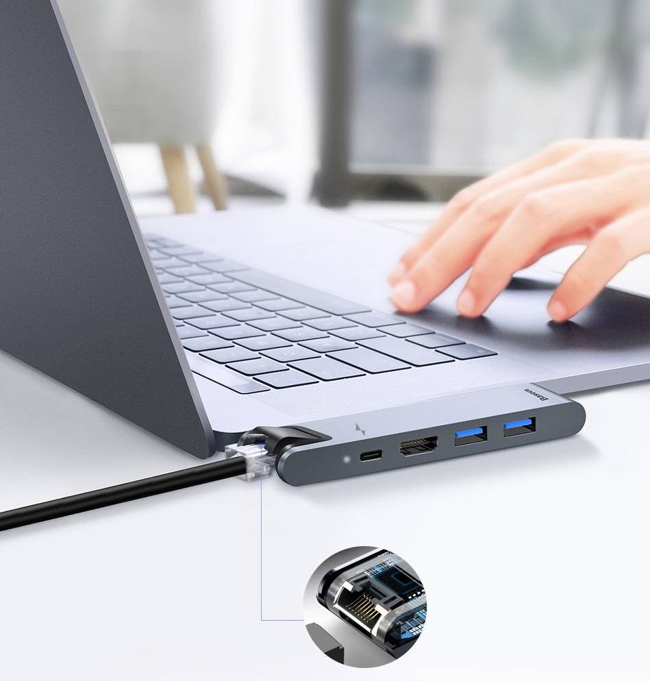 Hub Duplo USB C 7 em 1 Baseus