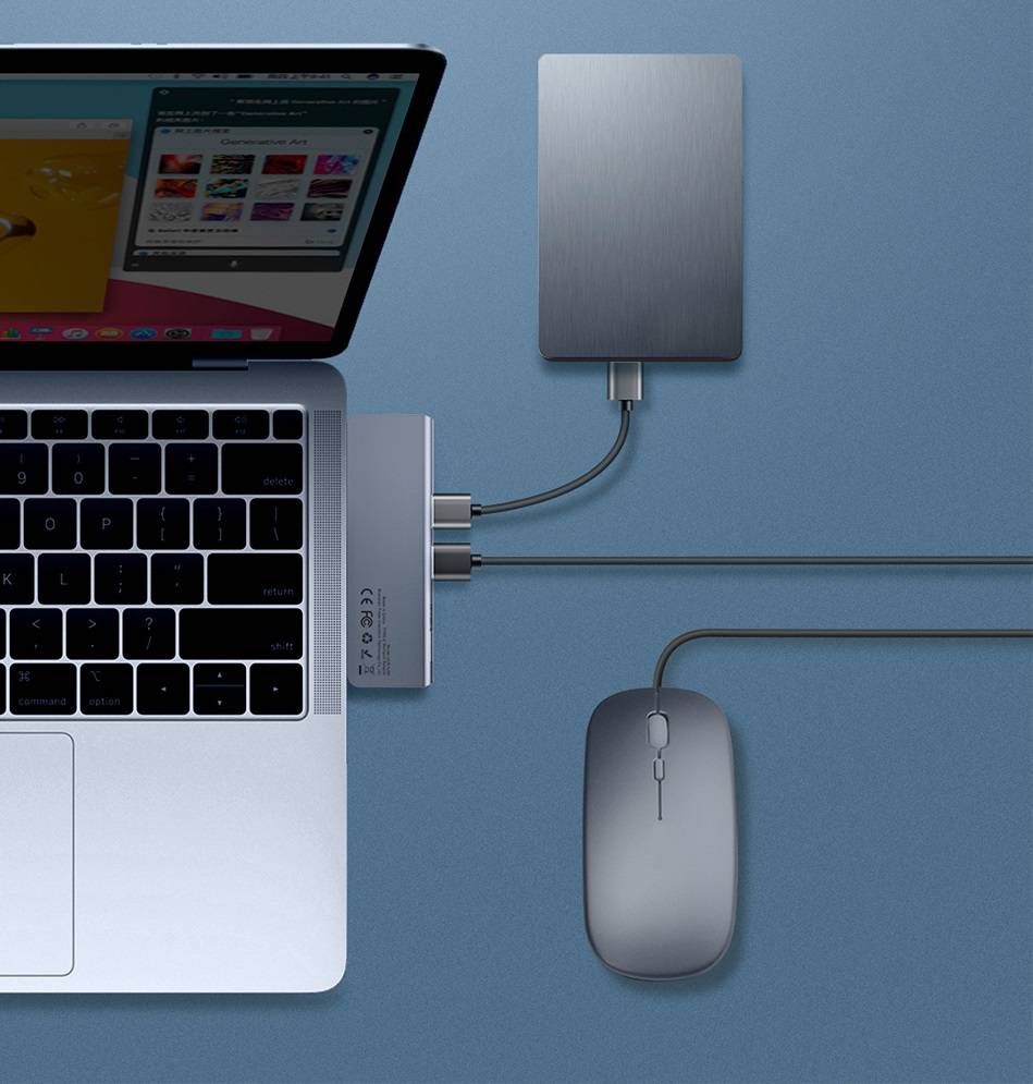 Hub USB C 5 em 1 Baseus