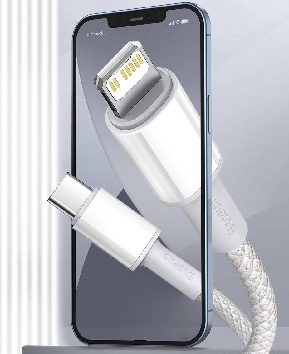 Cabo USB C Lightning PD 20W carregamento rápido Baseus