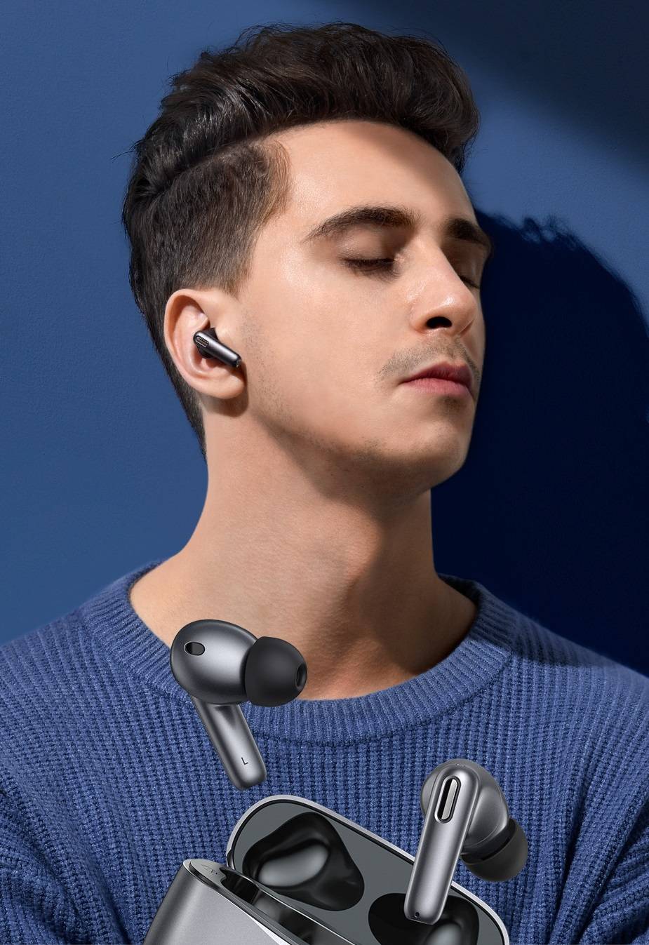 Fone de Ouvido S2 com Cancelamento de Ruído Ativo Baseus