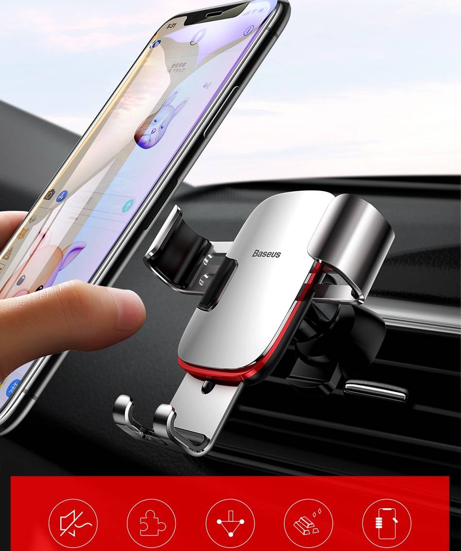 Suporte de celular com fixador em saída de ar Baseus