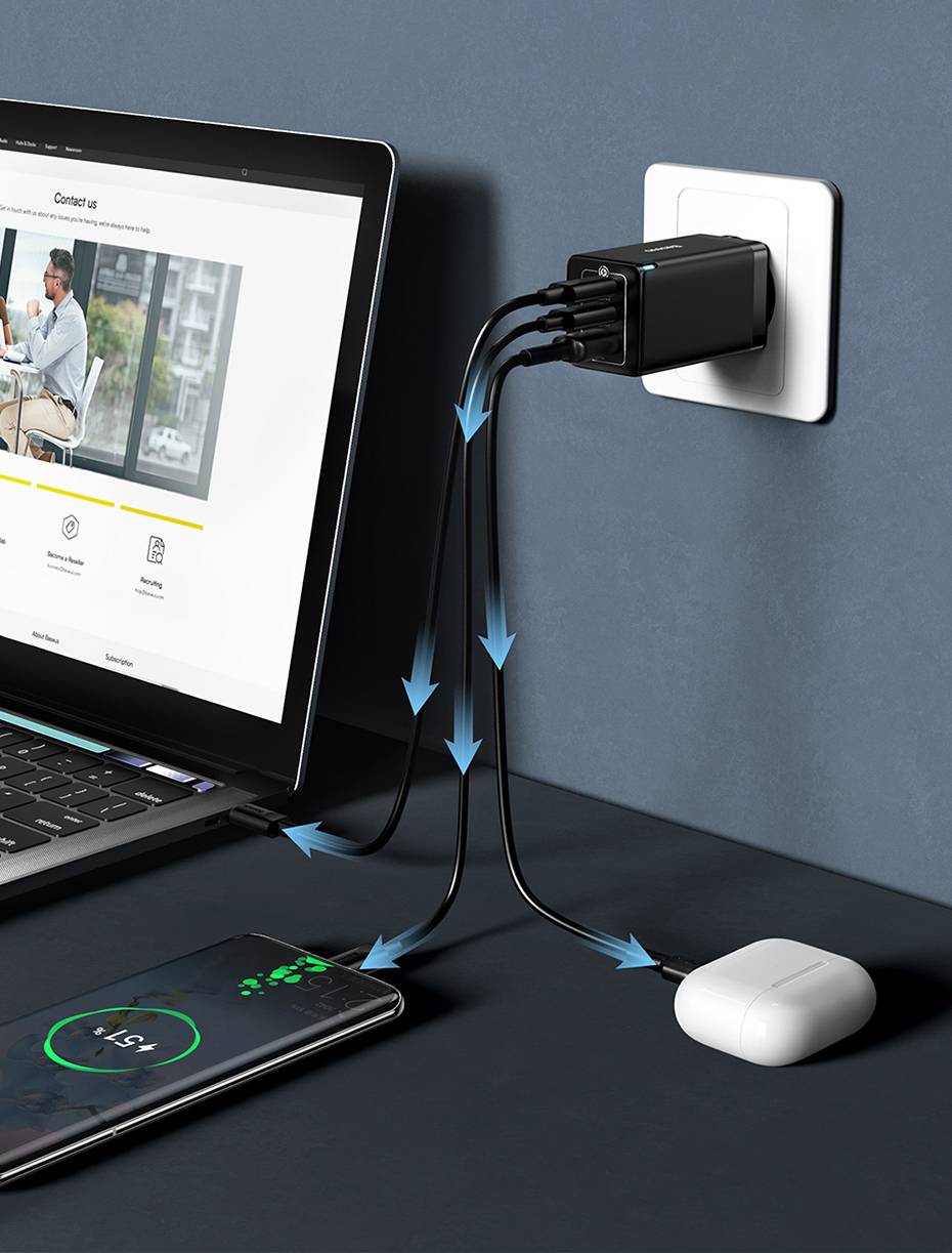 Carregador 65w GaN USB Tipo C Baseus