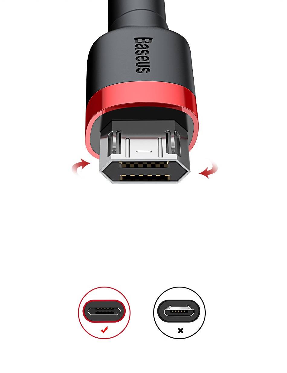 Cabo micro USB 2,4A Baseus