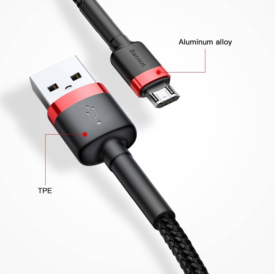 Cabo micro USB 2,4A Baseus
