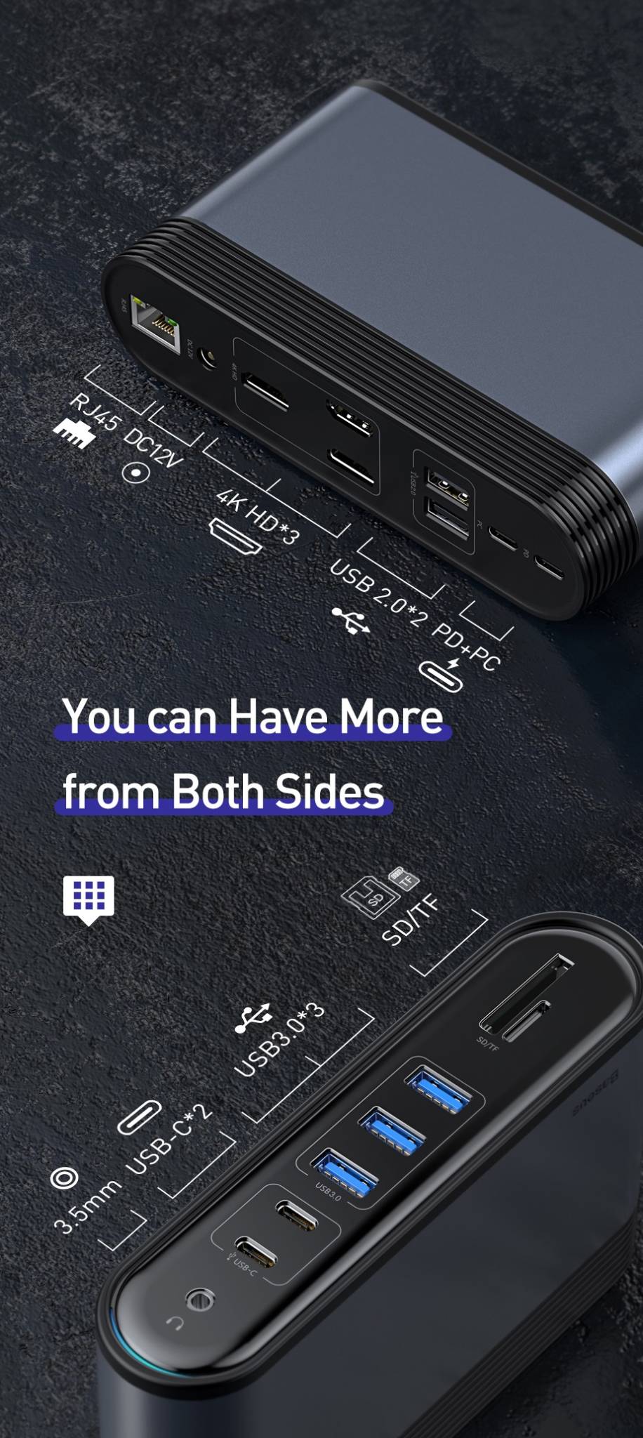 Hub 17 em 1 USB C Baseus
